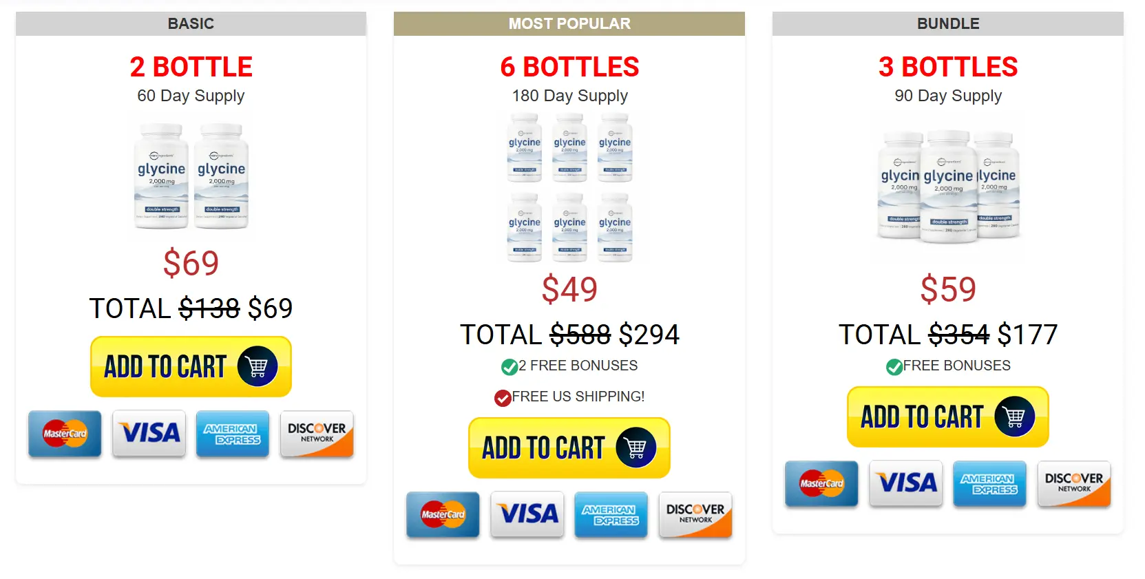 Glycine   natural blood sugar support pricing banner